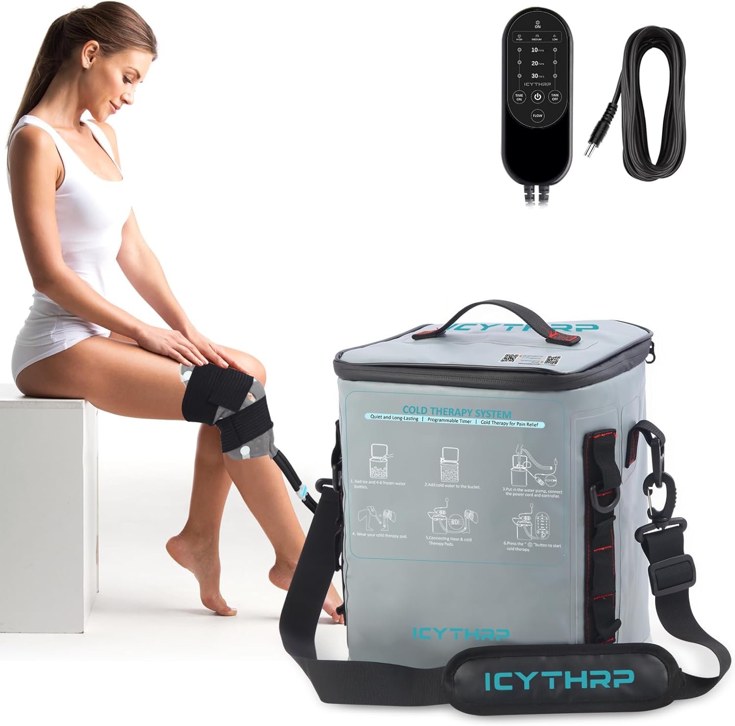 ICE KEEPER 冷却パッドセット Cold Therapy Machine with Programmable Timer, Portable Ice Machine