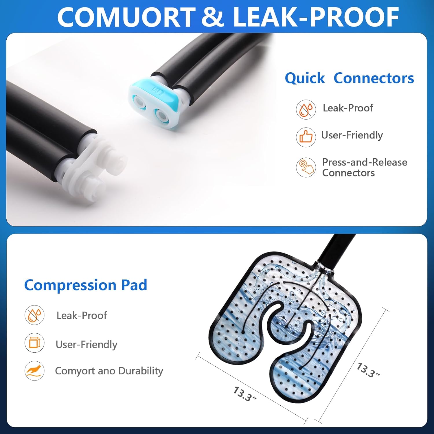 Cold Therapy Machine with Programmable Timer, Portable Ice Machine for Knee After Surgery, Knee Replacement Recovery System for Pain Relief w/Compression Pad for Shoulder, Hip and Ankle